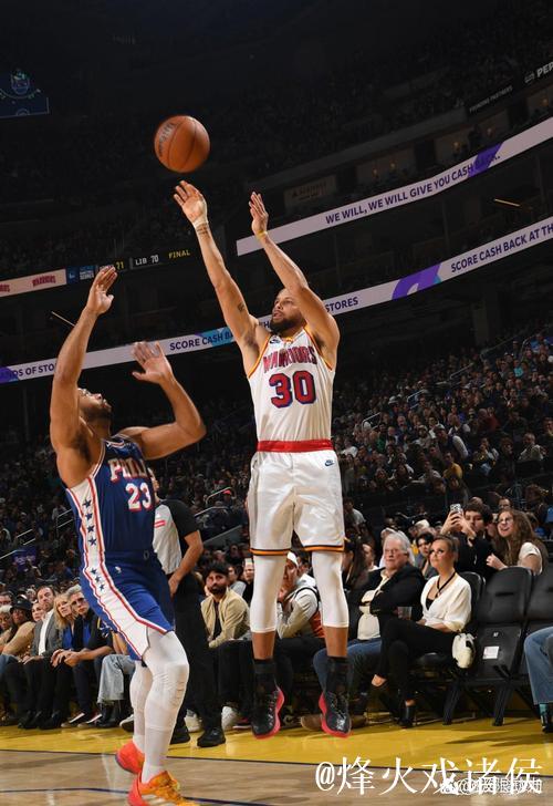 库里8记三分狂砍30+10 勇士大胜76人重返西部第九